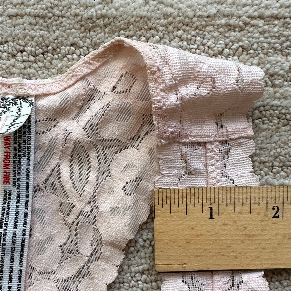 Intimately Free People Racerback Bralette Women's Lace Galloon Size Small Pink - Picture 11 of 15